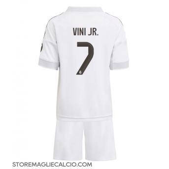Real Madrid Vinicius Junior #7 Maglia Gara Casa Repliche 2025-26 Bambino